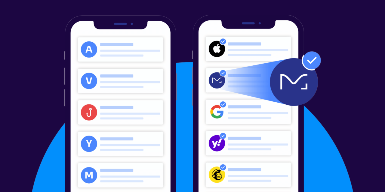 Image of BIMI logos in email inbox