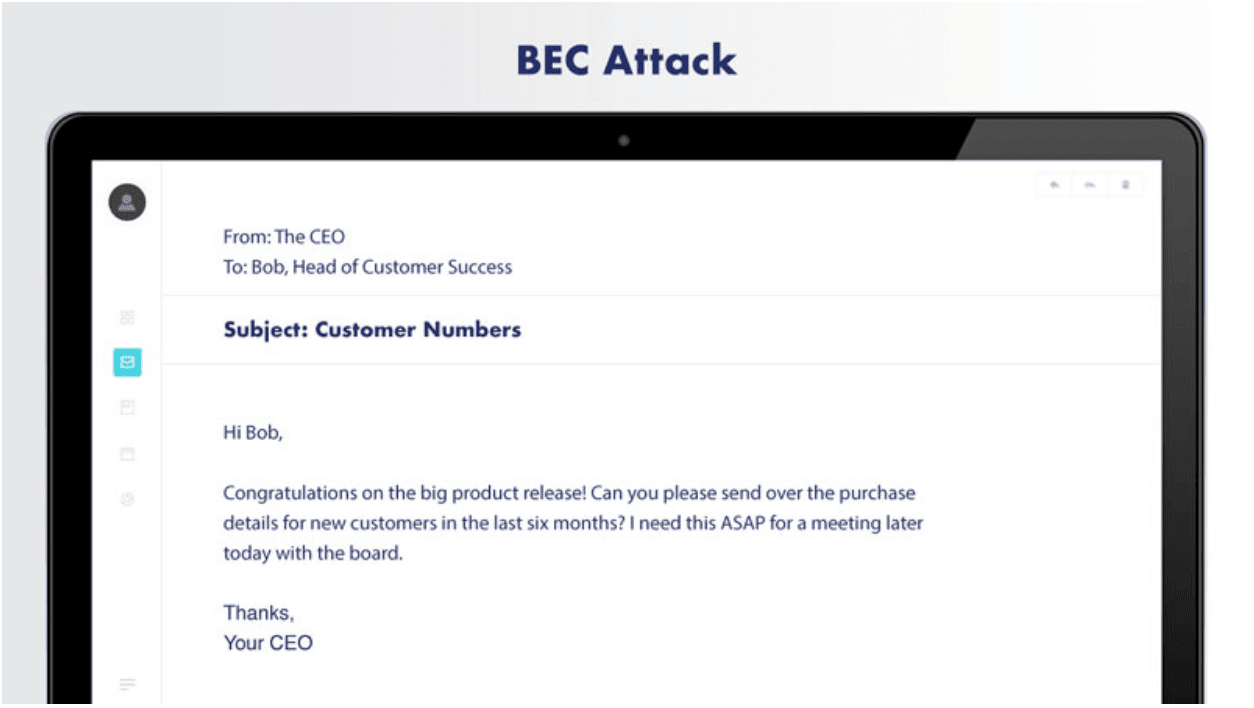 business email compromise example