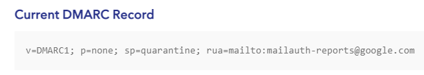 Current DMARC record example