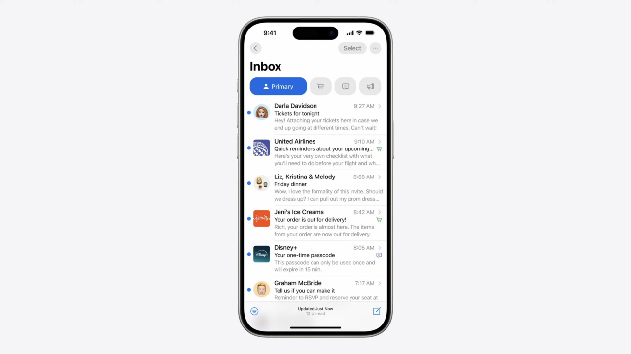 apple mail ios 18 bimi mail